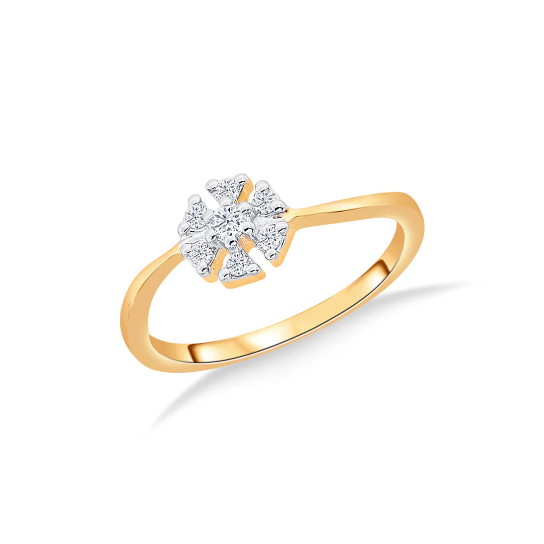 Icy Bloom Gold & Diamond Ring - Image 2