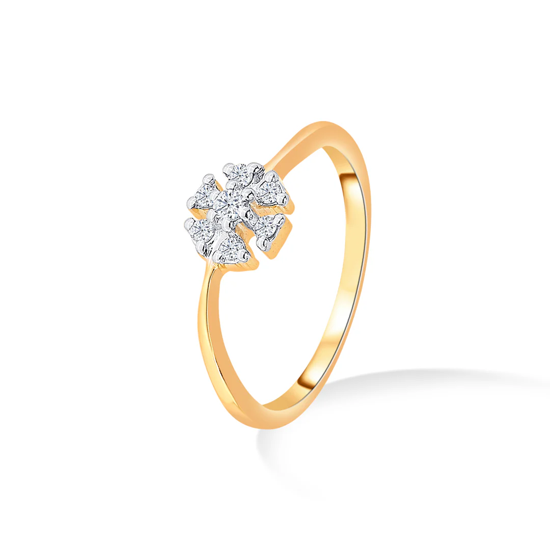 Icy Bloom Gold & Diamond Ring - Image 3