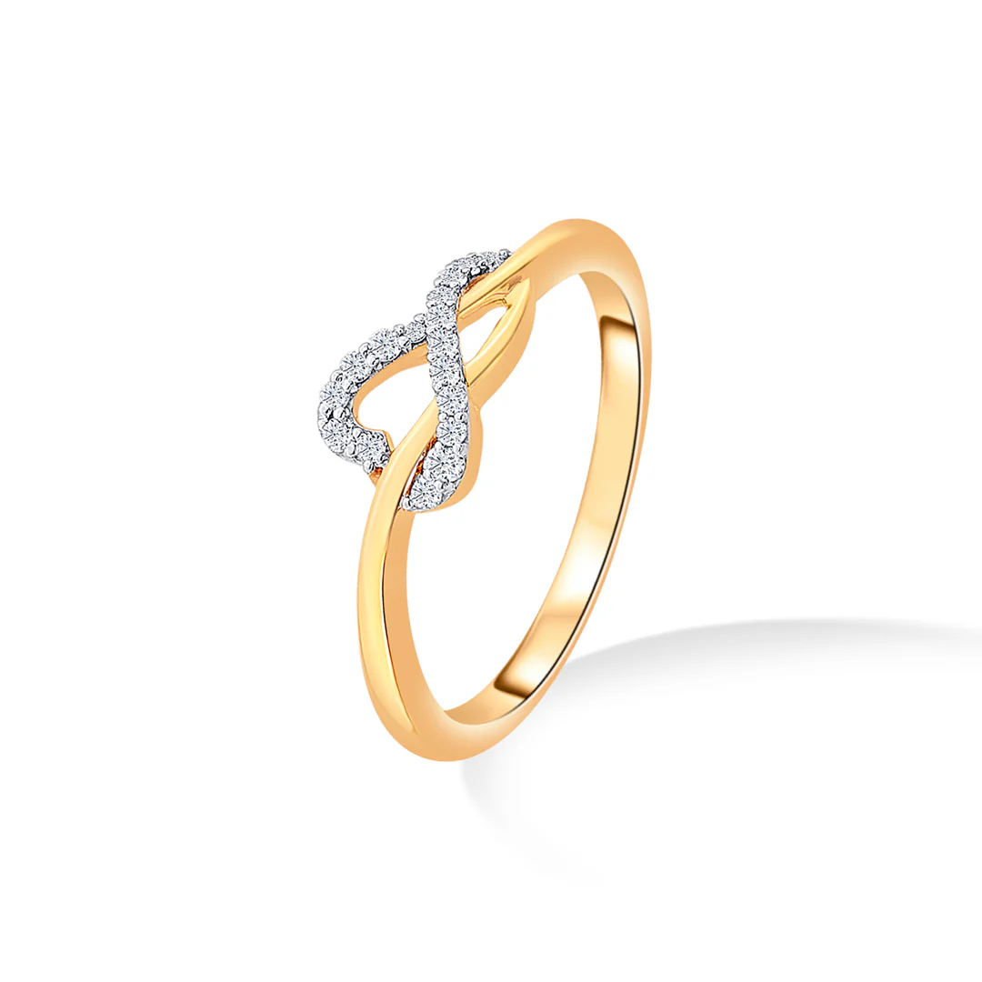 Infinity Bonded Gold & Diamond Ring - Image 3