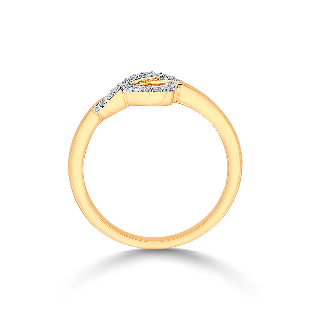 Infinity Bonded Gold & Diamond Ring - Image 4