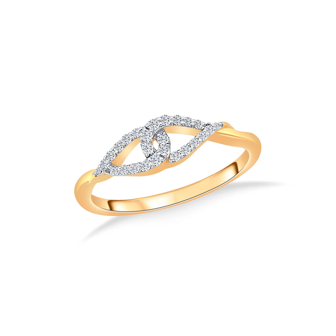 Infinity Caress Gold & Diamond Ring - Image 2