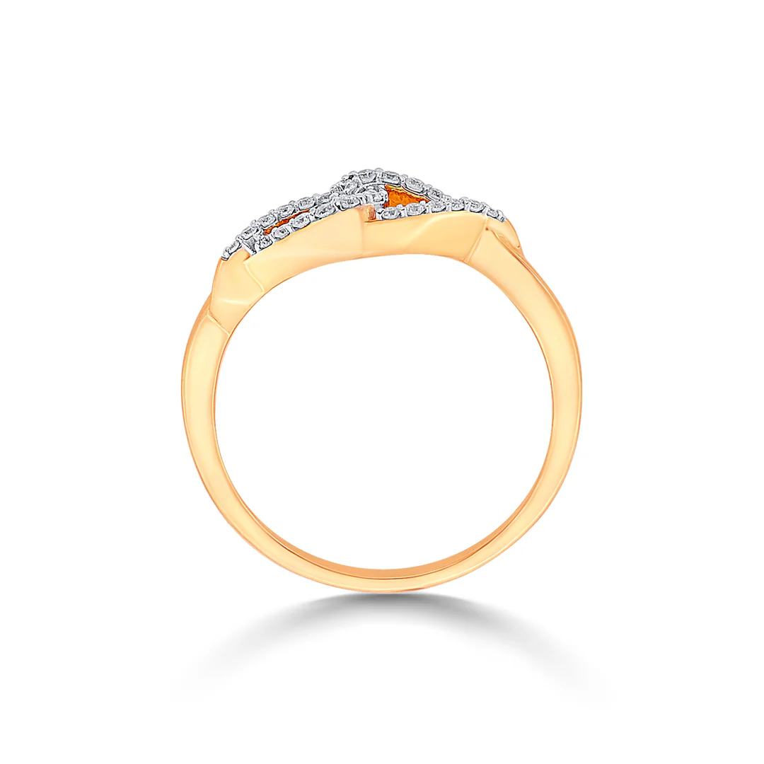 Infinity Caress Gold & Diamond Ring - Image 4