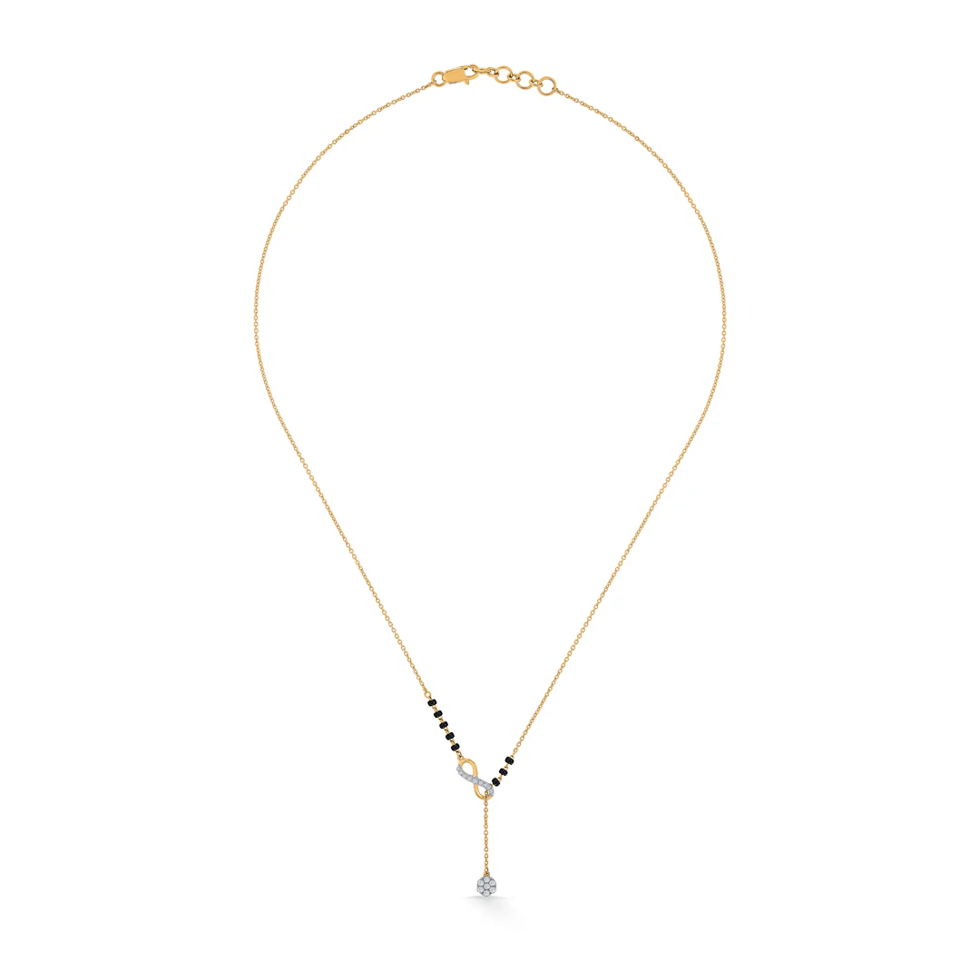 Infinity Glow Gold & Diamond Modern Mangalsutra for Women - Image 2