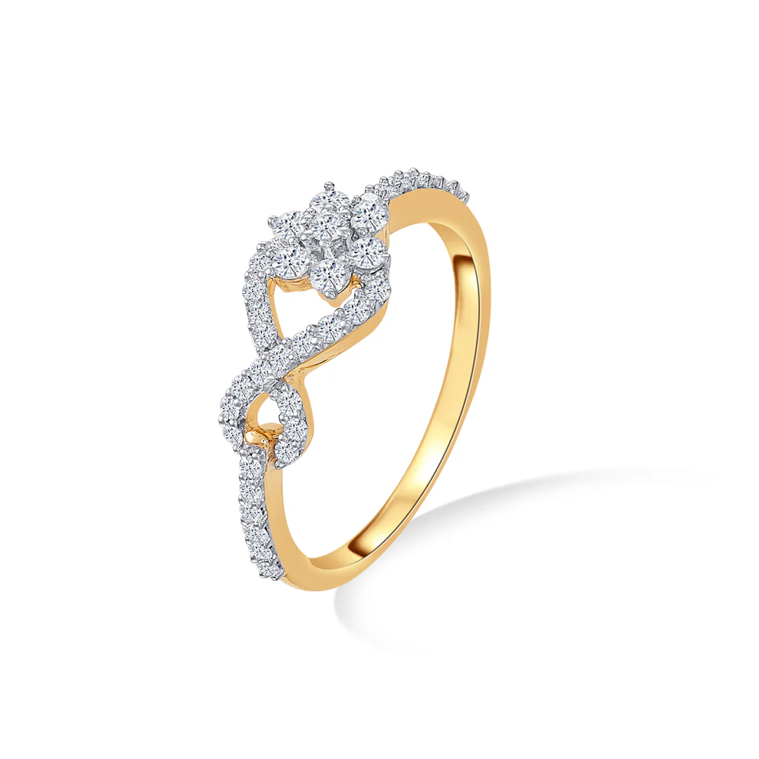 Infinity Gold & Diamond Casual Ring For Women - Image 3