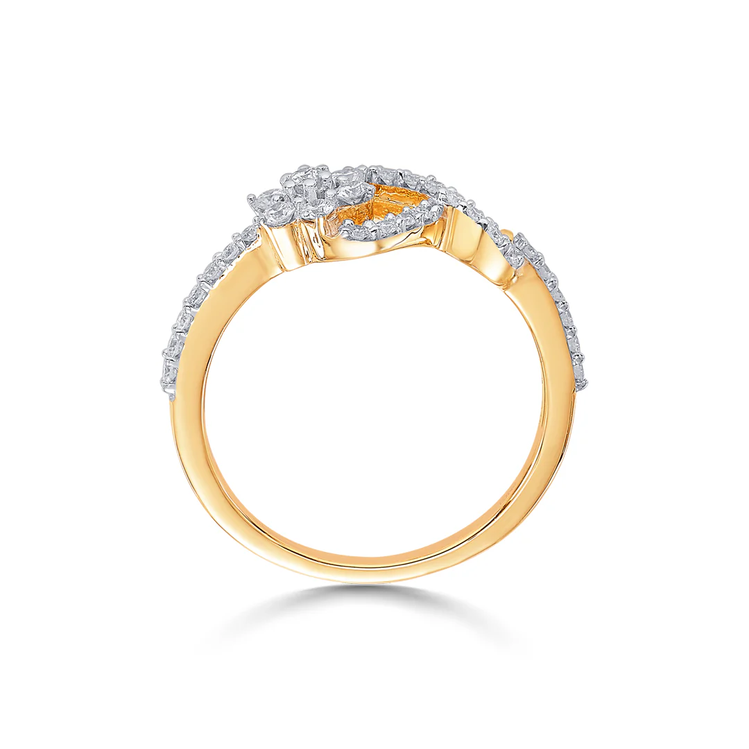 Infinity Gold & Diamond Casual Ring For Women - Image 4