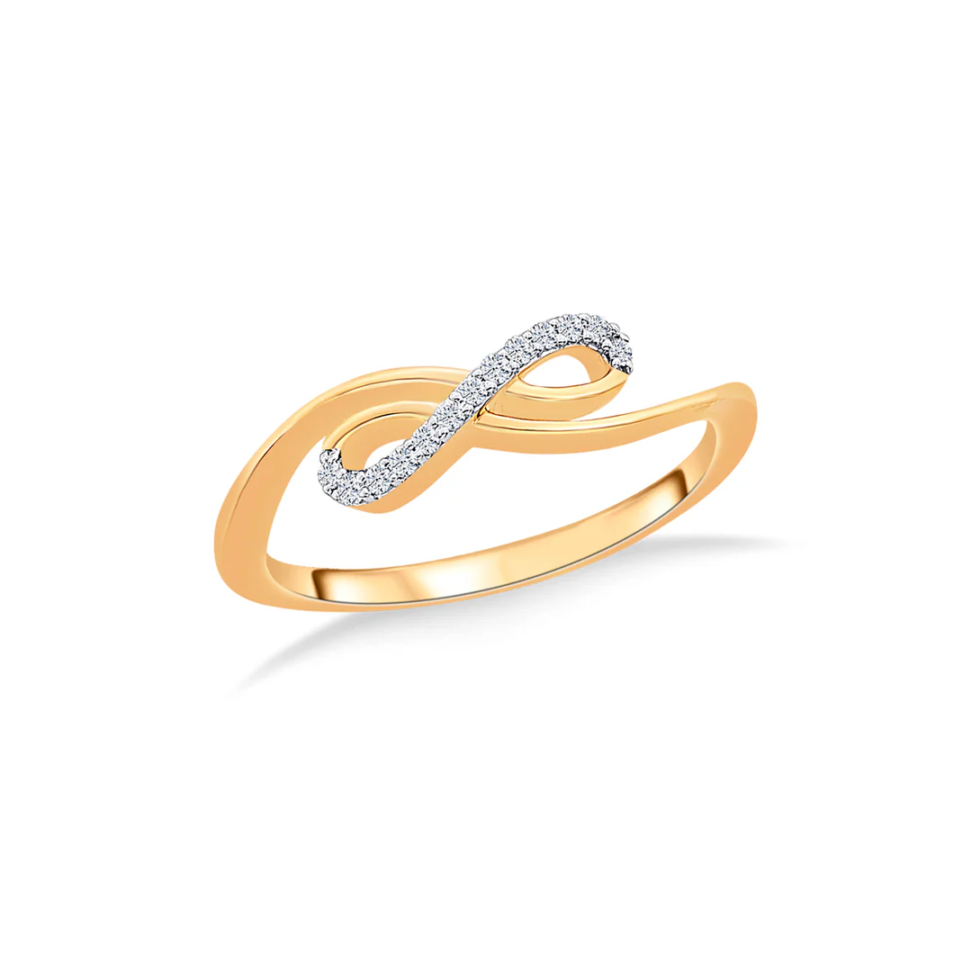 Infinity Looplight Gold & Diamond Ring - Image 2
