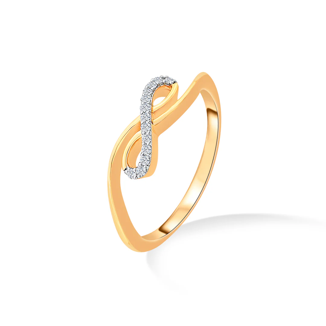 Infinity Looplight Gold & Diamond Ring - Image 3