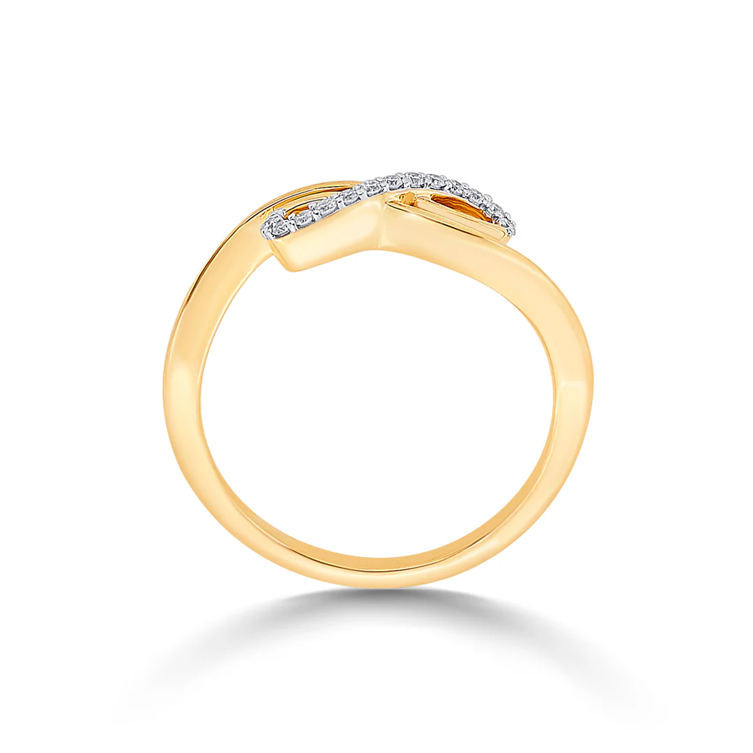 Infinity Looplight Gold & Diamond Ring - Image 4
