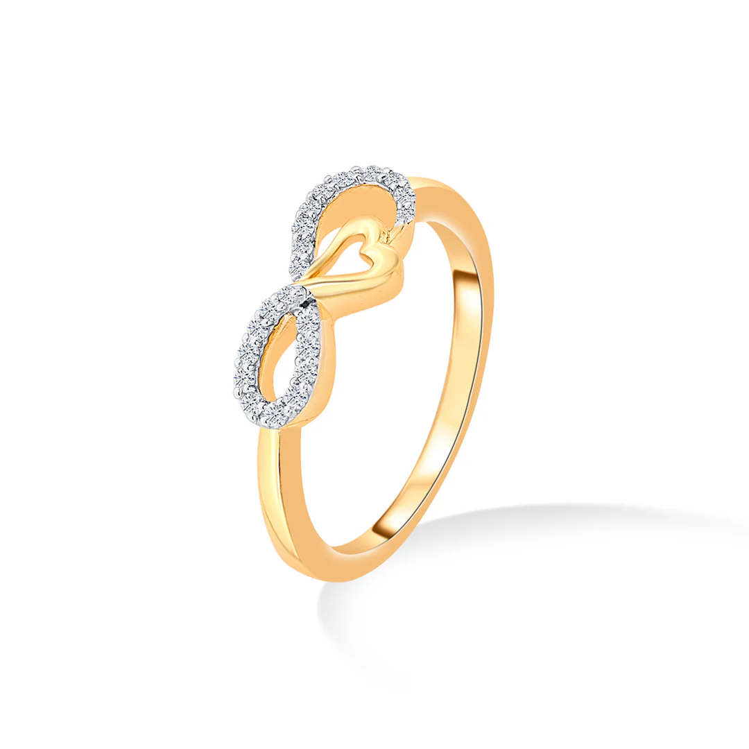 Infinity of Heart Gold & Diamond Ring - Image 3