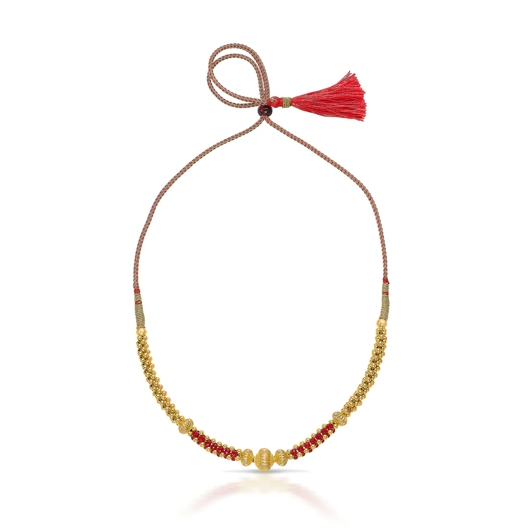 Kanthamani Red Gold Thushi Necklace - Image 2