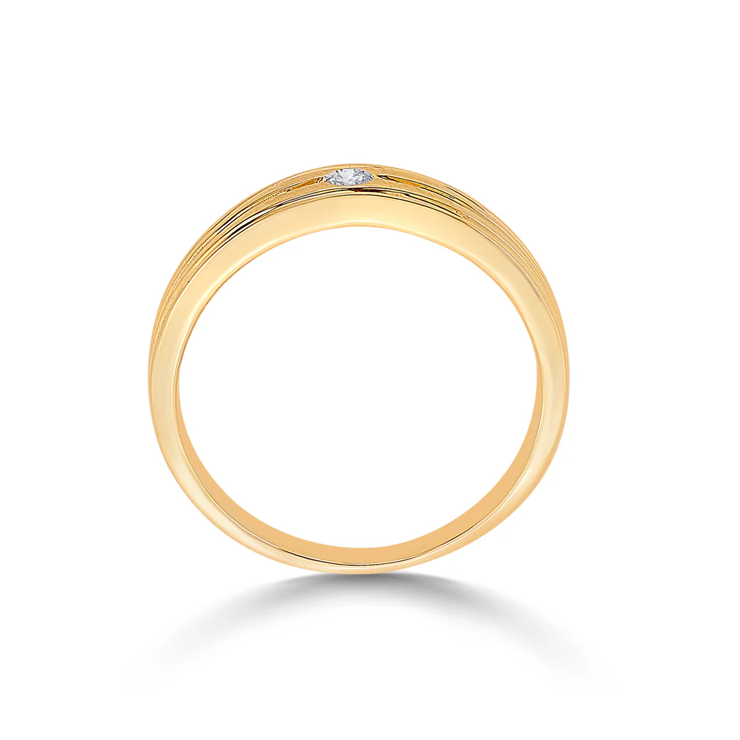 Kyro Strip Gold & Diamond Ring - Image 4