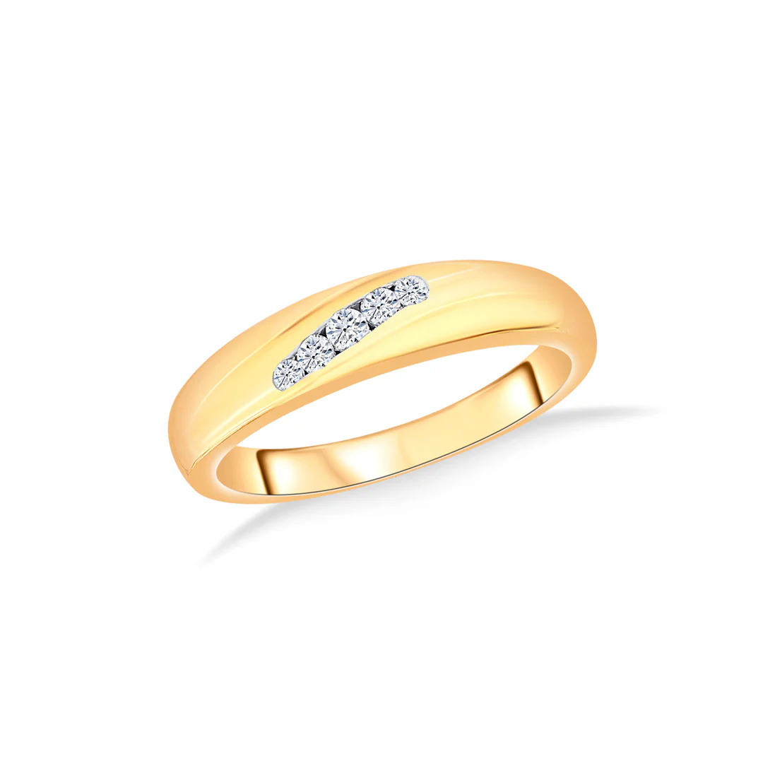 Kyros Curve Gold & Diamond Ring - Image 2