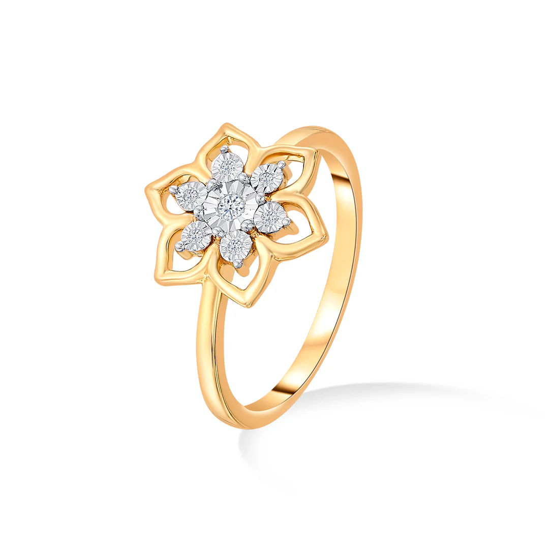 Lily Blossom Gold & Diamond Ring - Image 3