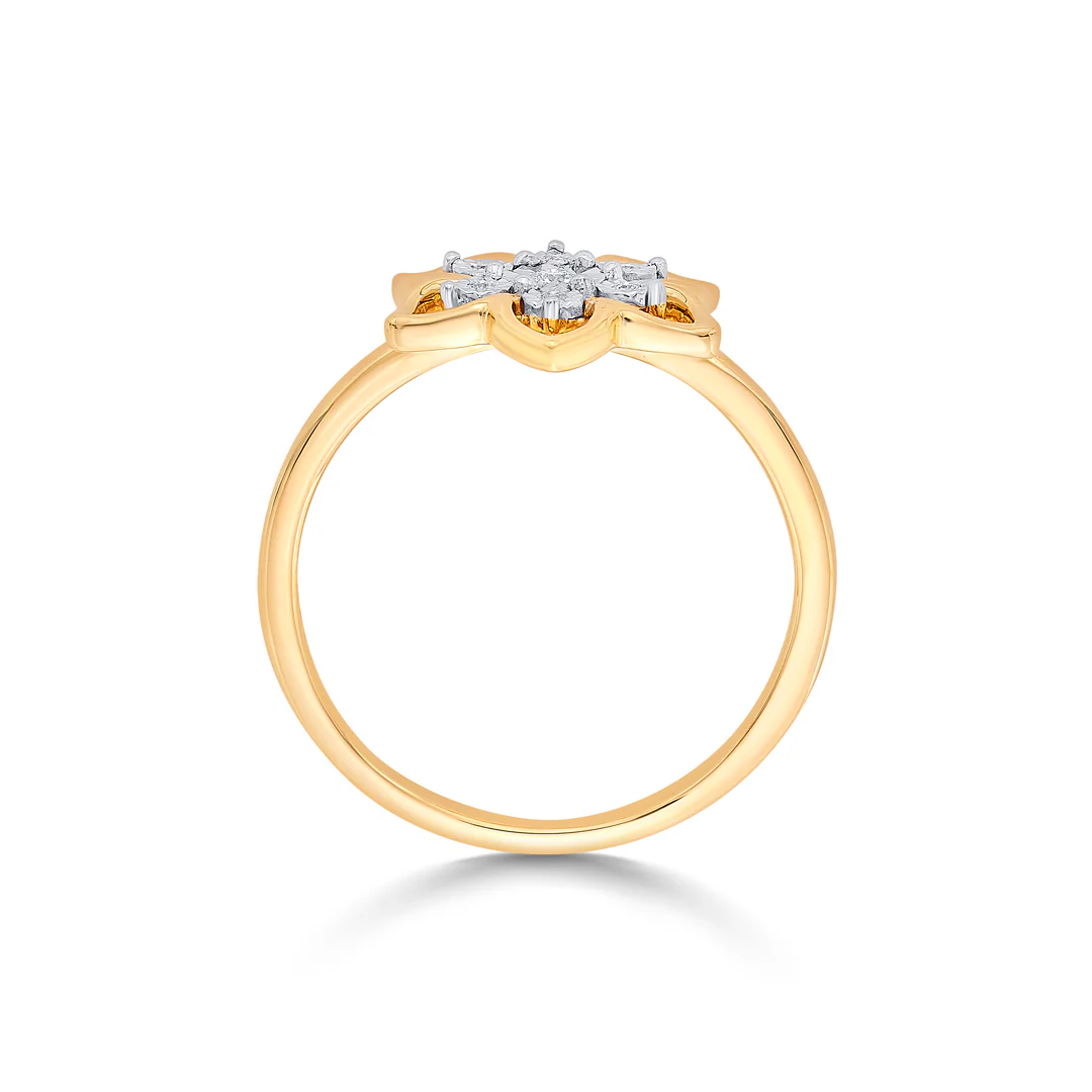 Lily Blossom Gold & Diamond Ring - Image 4