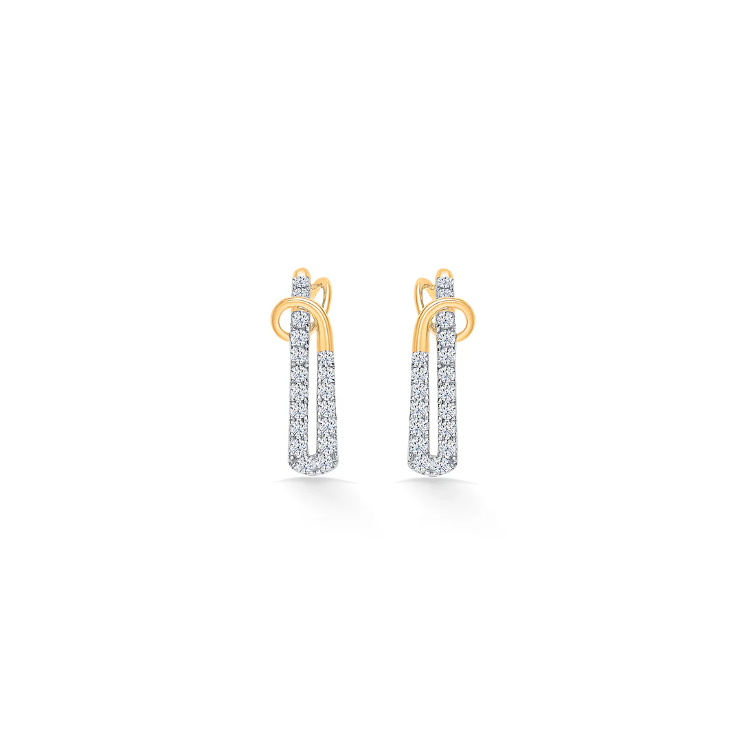 Liora Trail Gold & Diamond Hoops & Huggies Earring - Image 2