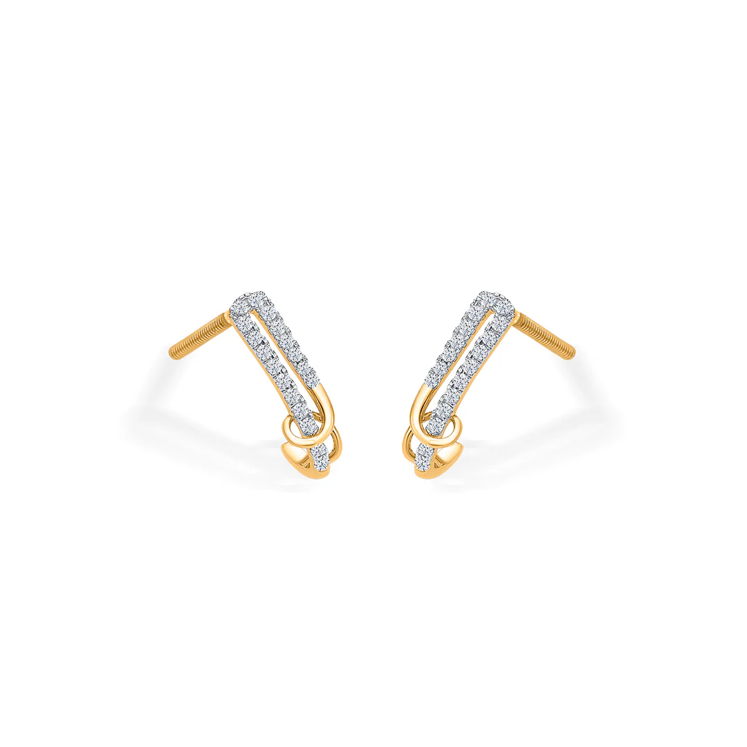 Liora Trail Gold & Diamond Hoops & Huggies Earring - Image 3