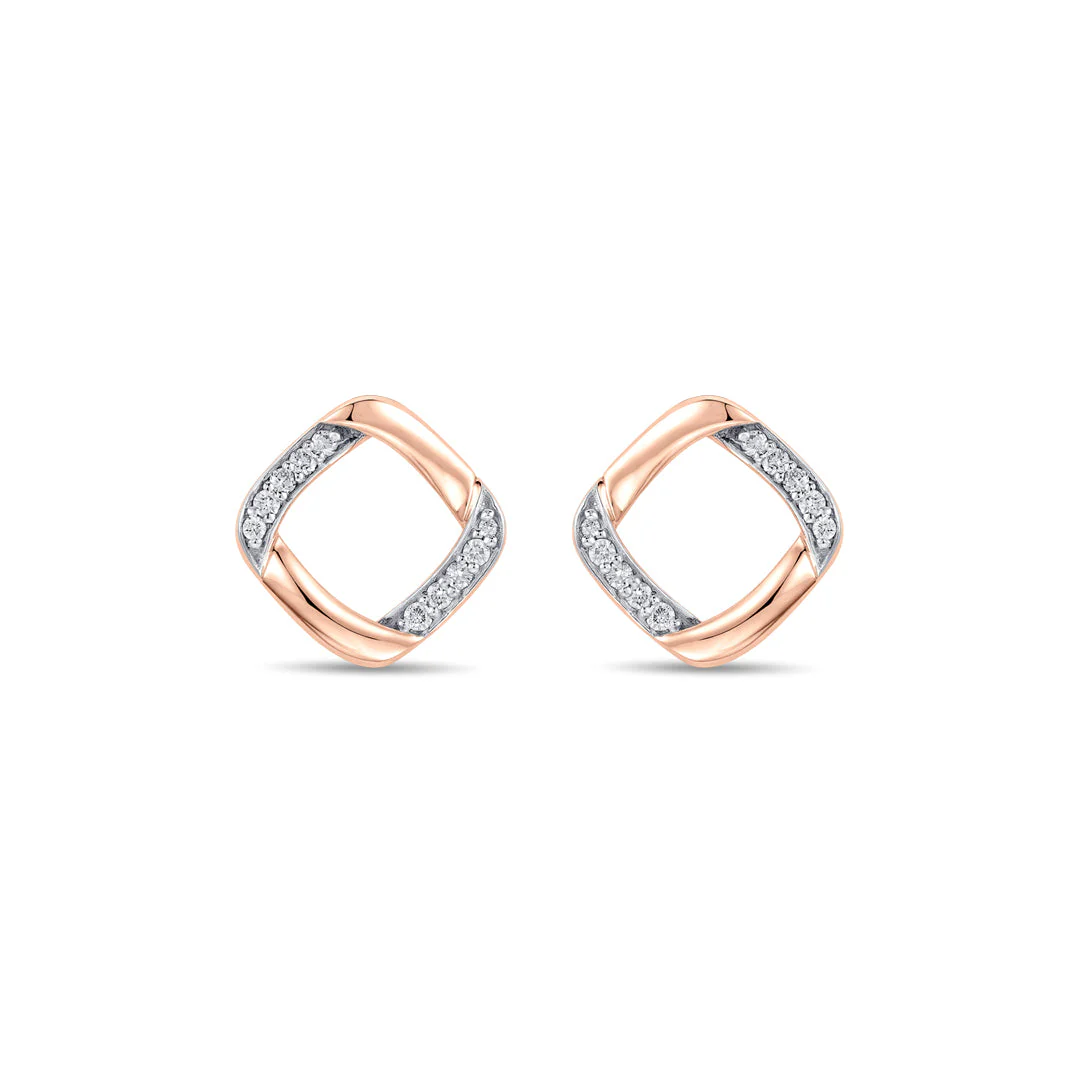 Lume Square Diamond Earring - Image 3
