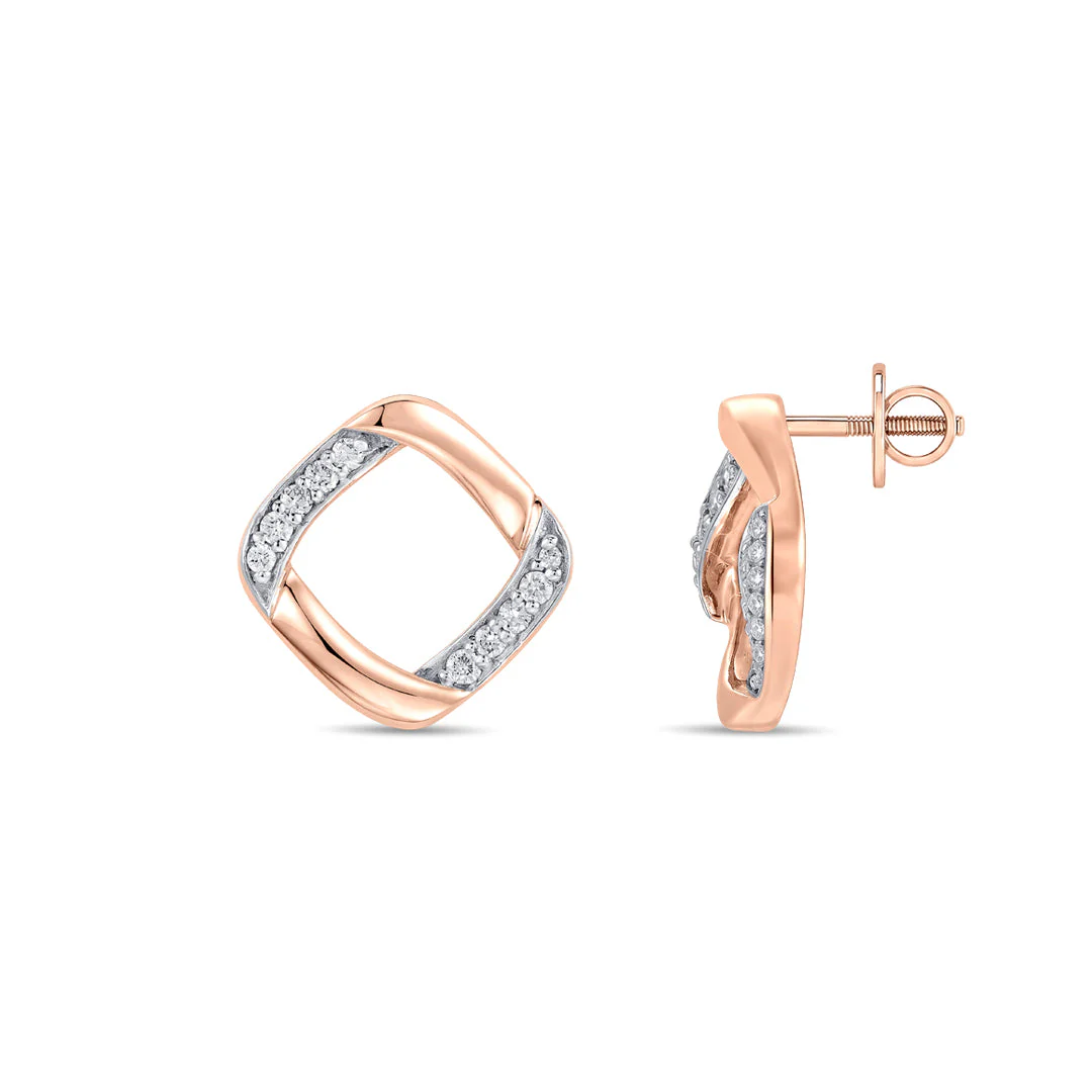 Lume Square Diamond Earring - Image 5