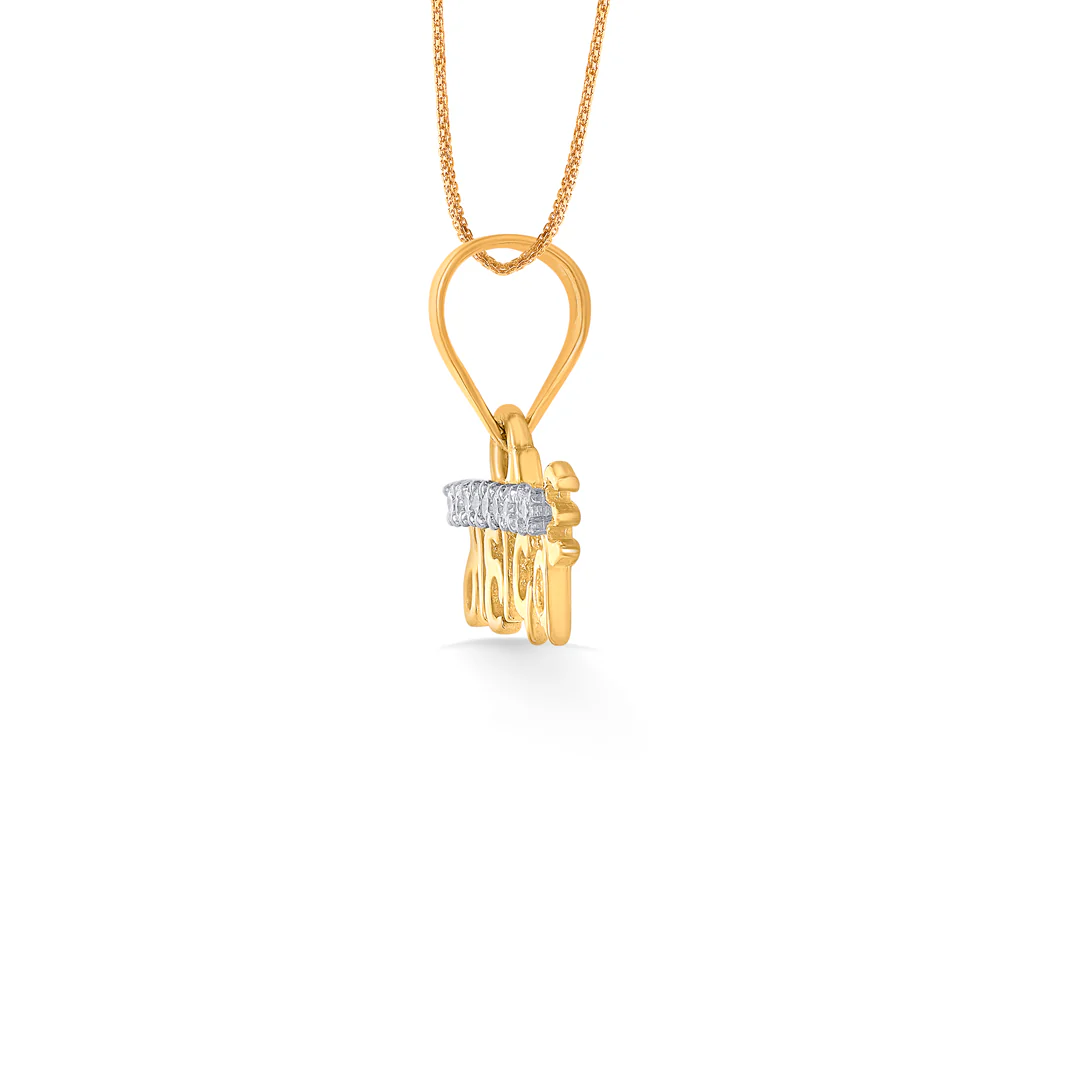 Mahadev Yellow Gold Religious Unisex Pendant - Image 3