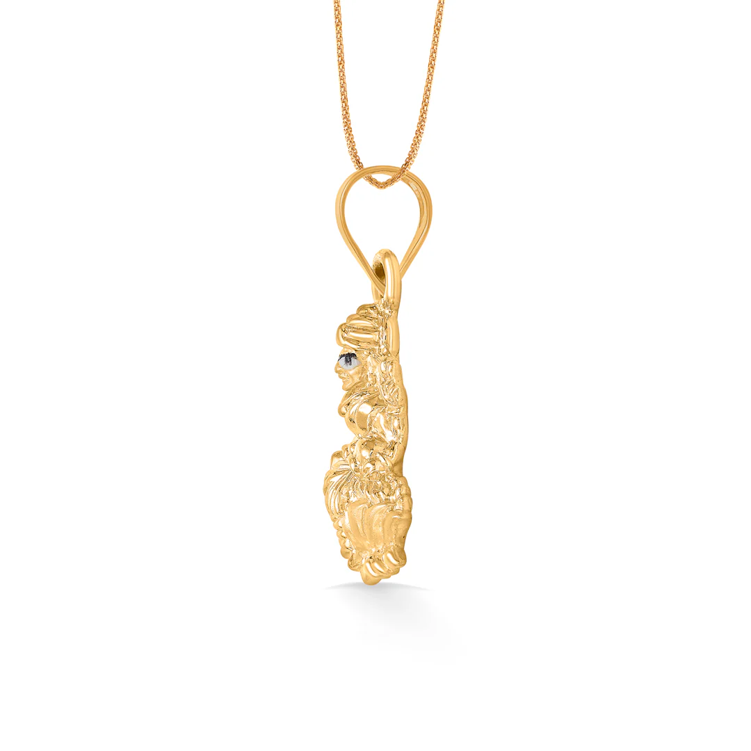 Mahalaxmi Yellow Gold Religious Unisex Pendant - Image 3