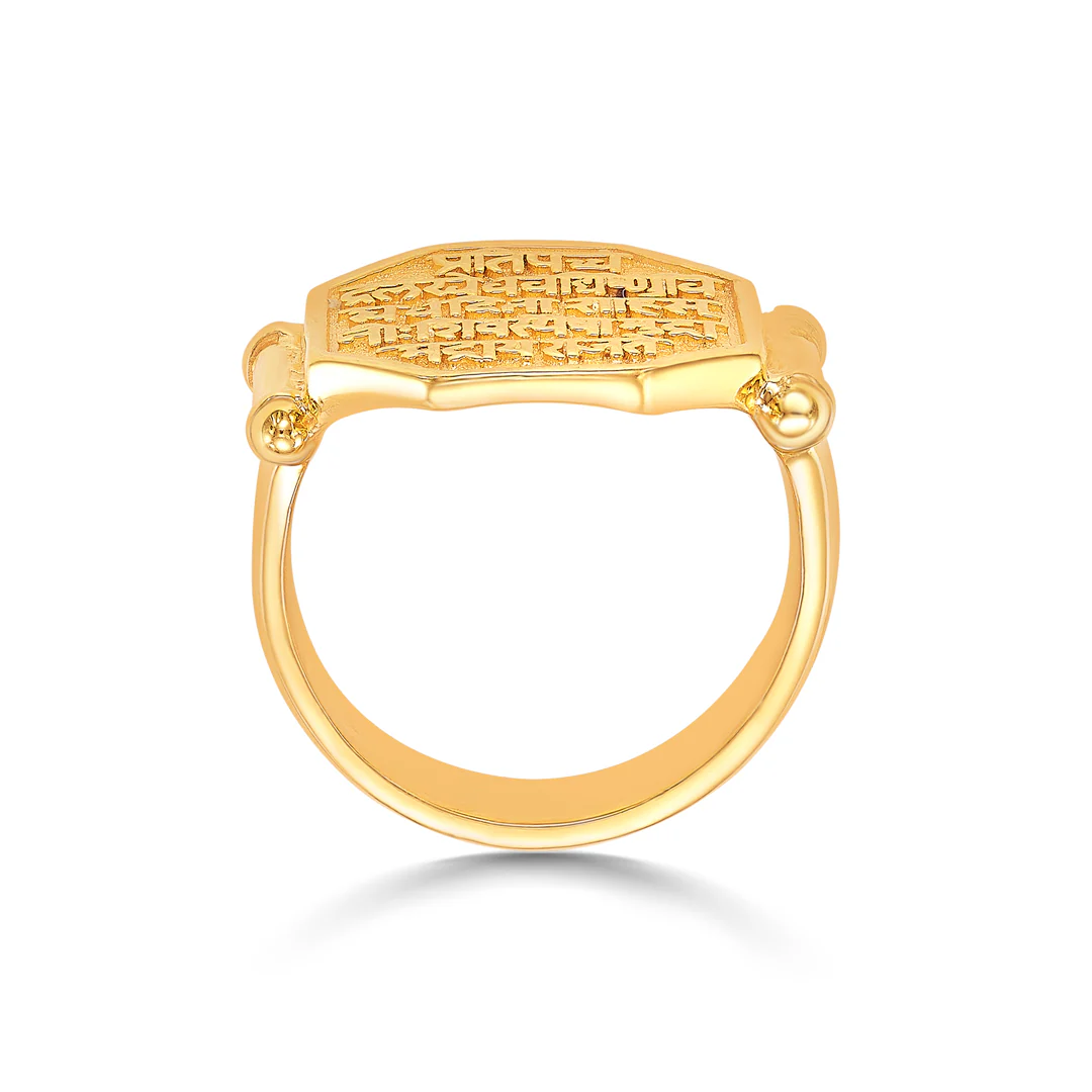 Maratha Mark Gold Men's Ring - Image 4