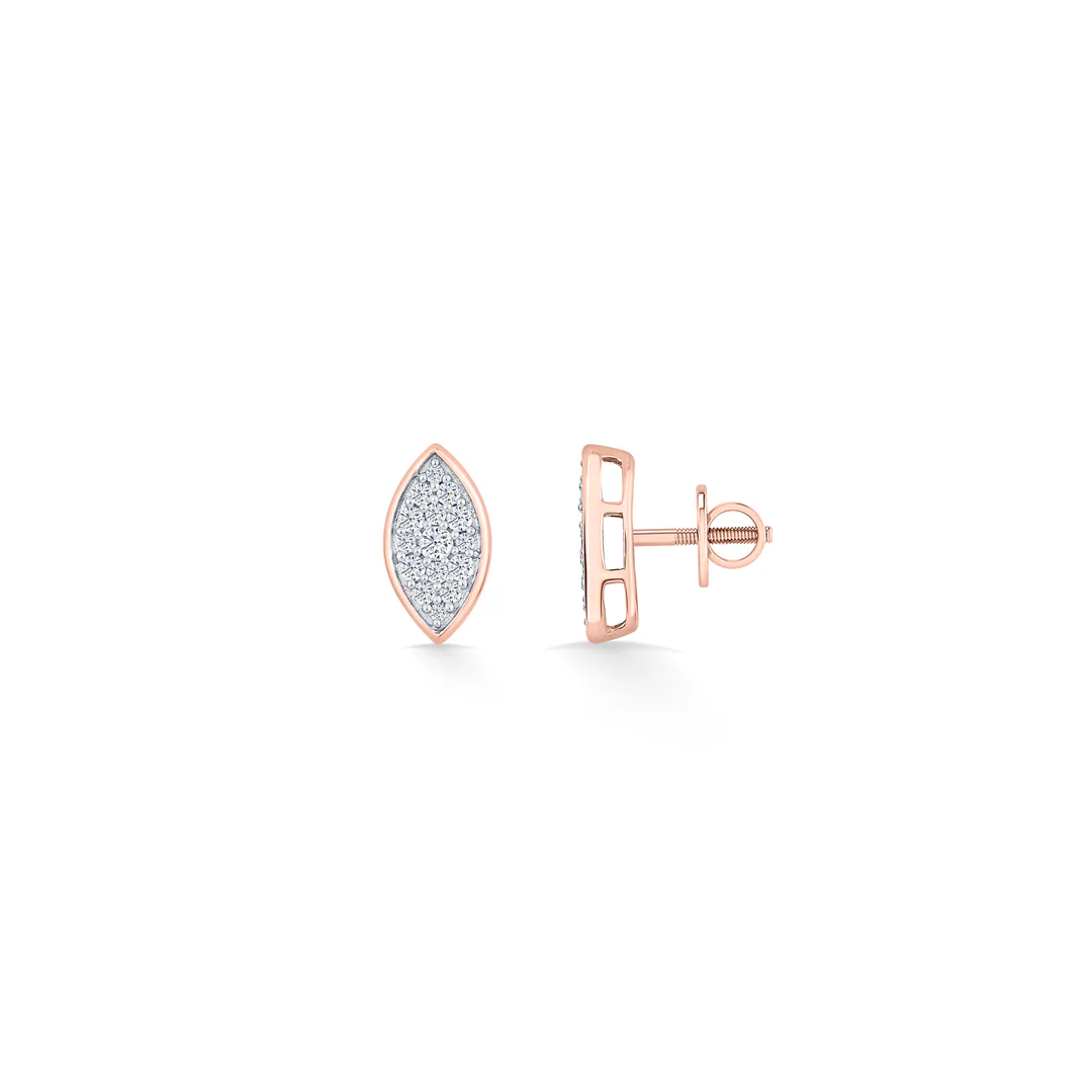 Marquise Glow Rose Gold Stud Diamond Earring For Women - Image 5