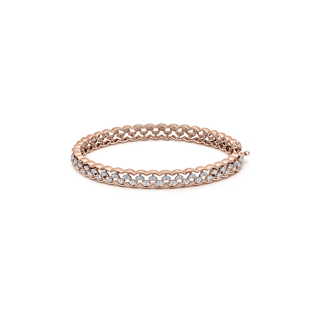 Miraya Grid Diamond Bangle - Image 3