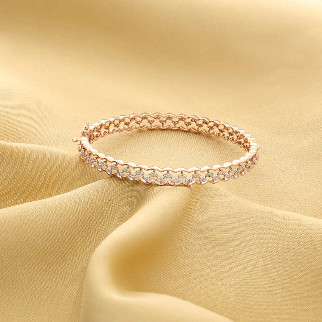 Miraya Grid Diamond Bangle - Image 7