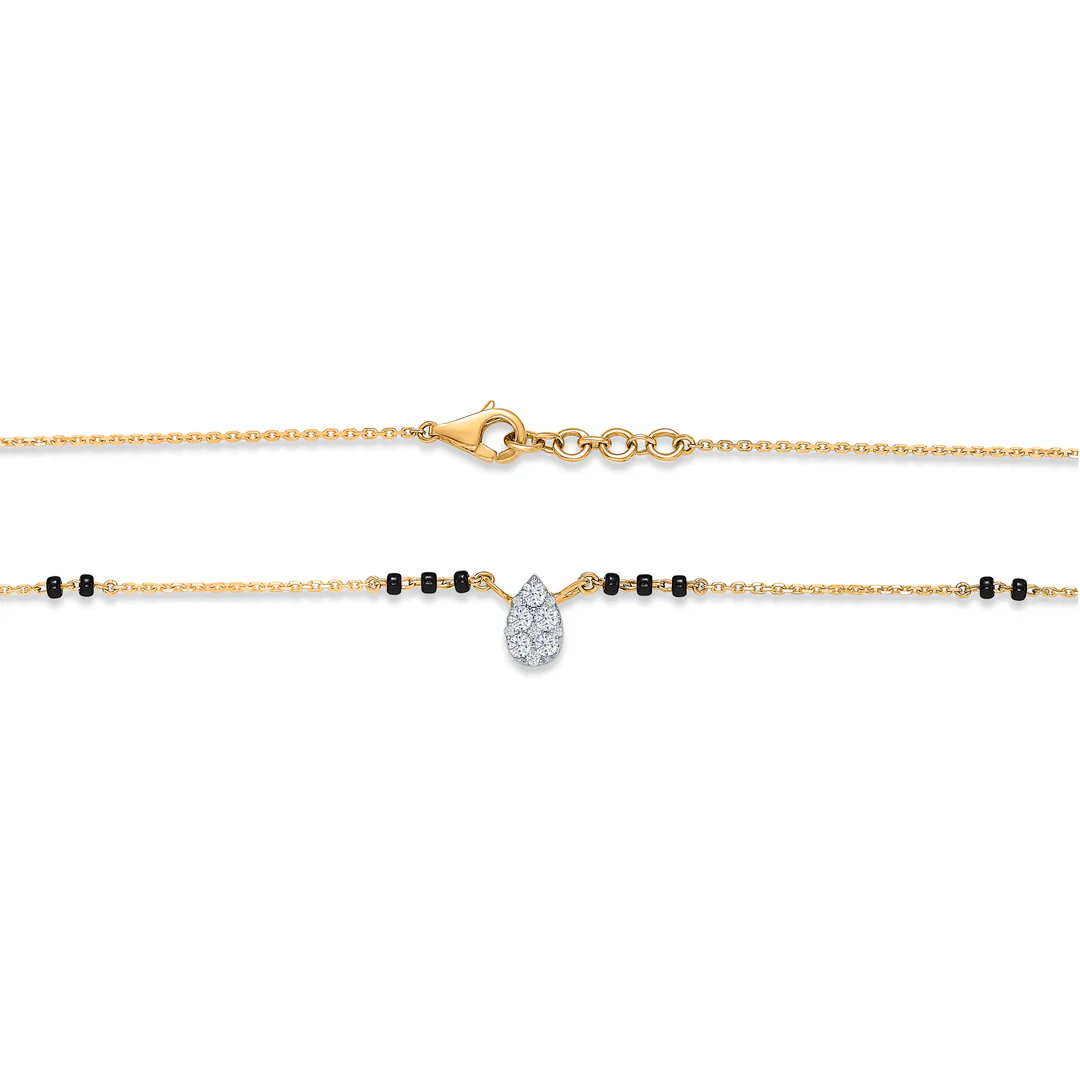 Modern Muse Gold & Diamond Modern Mangalsutra For Women - Image 4