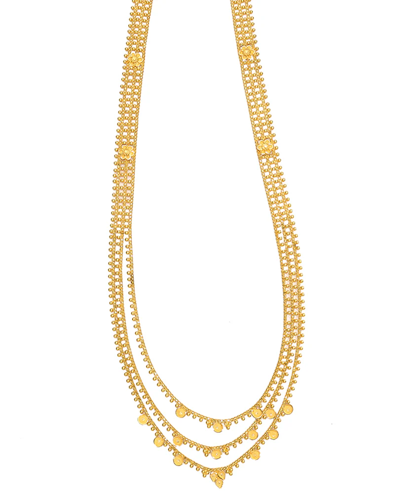 Motichur Haar Yellow Gold Necklace For Women - Image 2