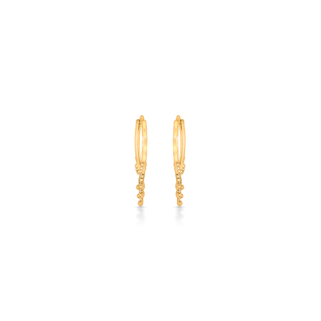 Mystic Charm Yellow Gold Hoops Earring For Women - Image 2