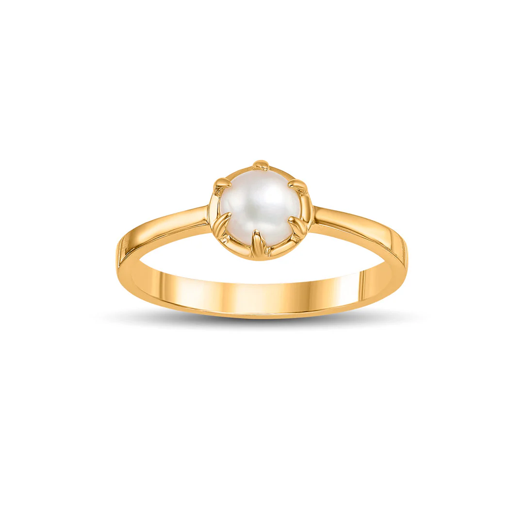 Ocean Whisper Peral Gold Ring - Image 3