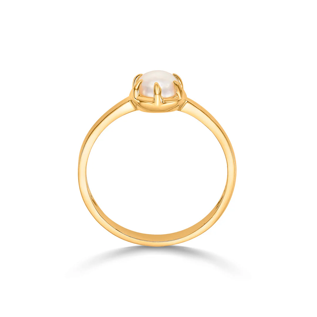 Ocean Whisper Peral Gold Ring - Image 5