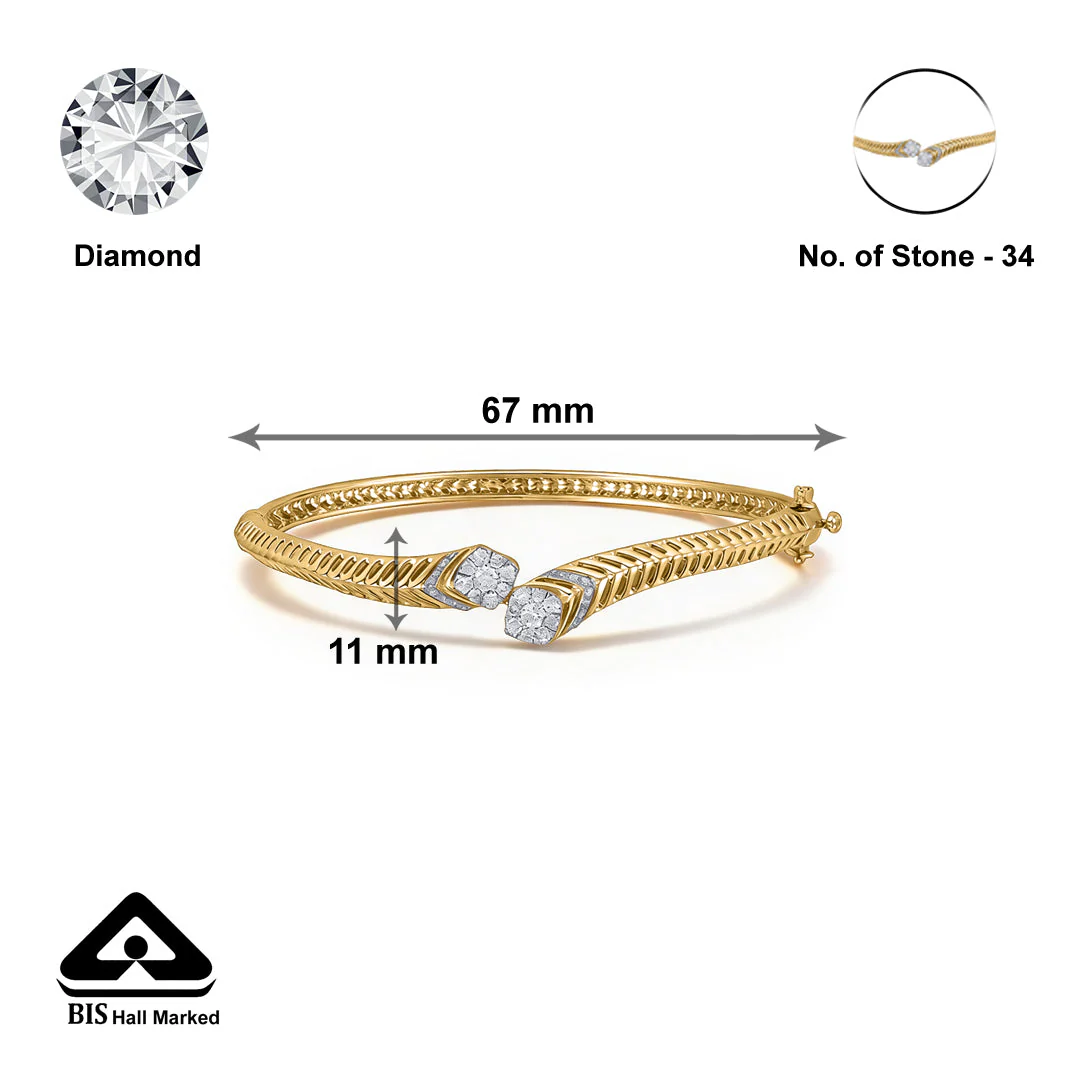 Opulen Grid Diamond Bangle - Image 6