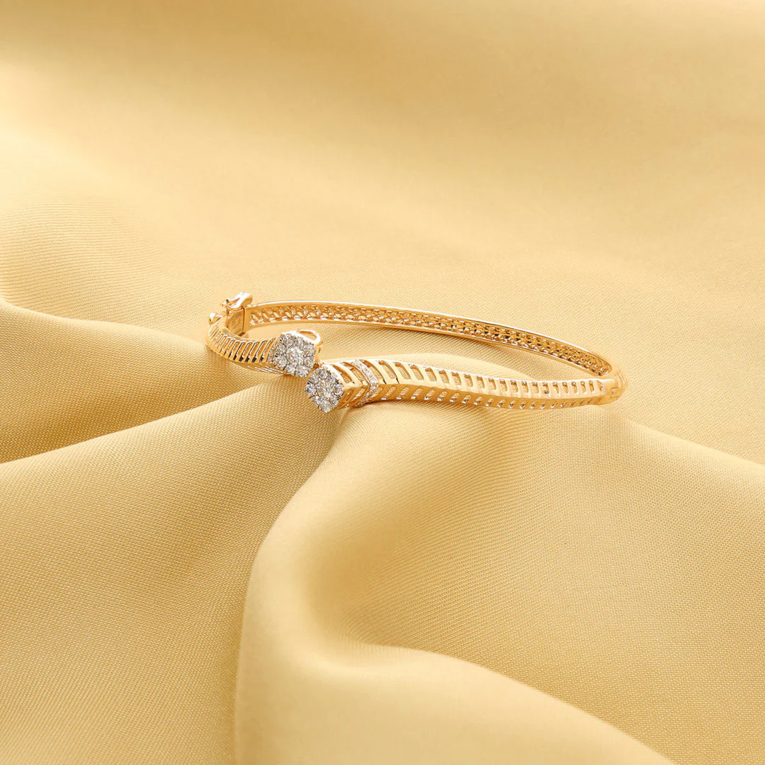 Opulen Grid Diamond Bangle - Image 7