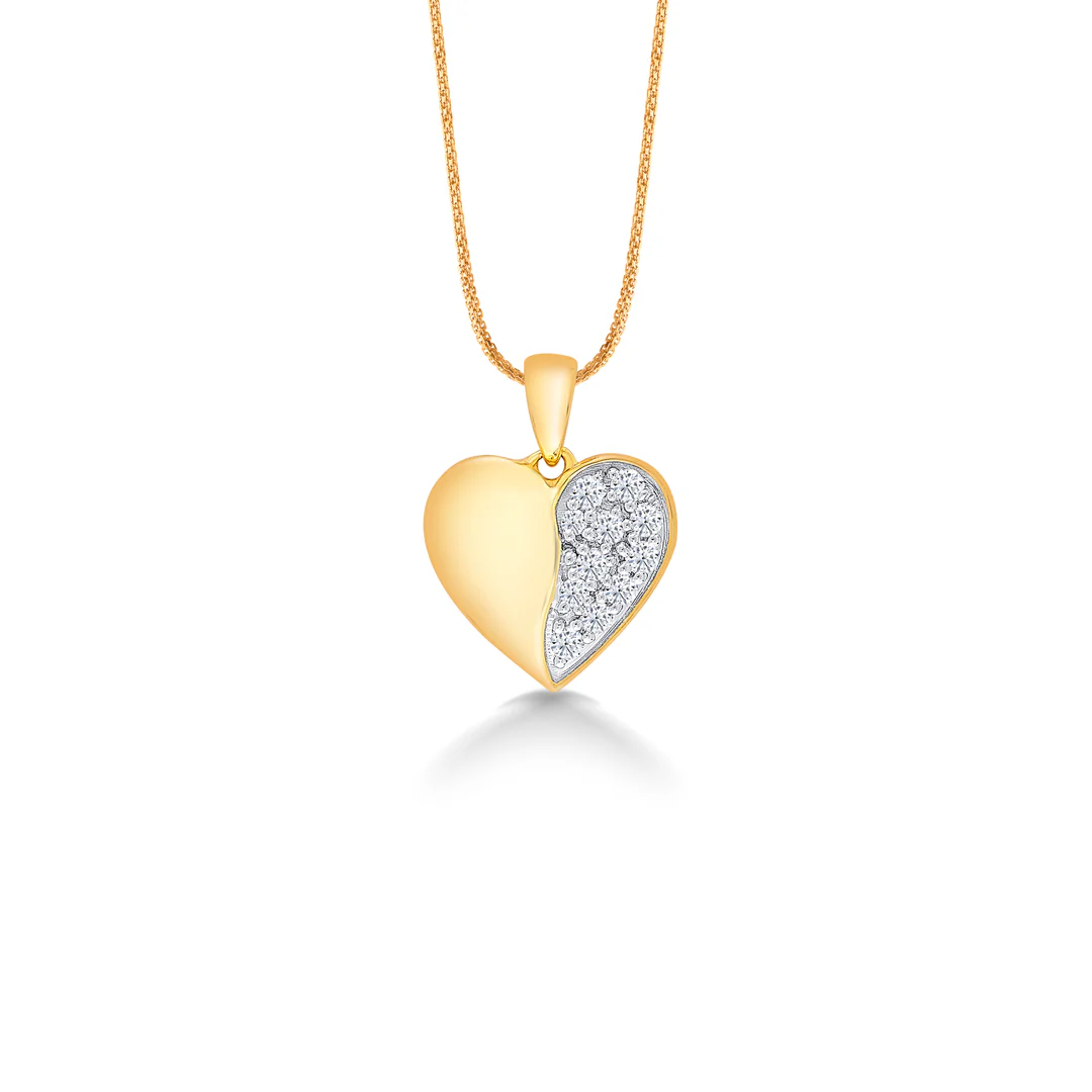 Ormella Heart Hug Gold & Diamond Pendant - Image 2