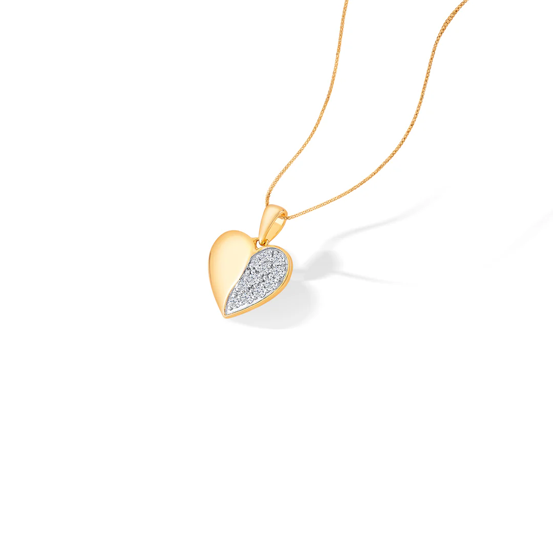 Ormella Heart Hug Gold & Diamond Pendant - Image 3