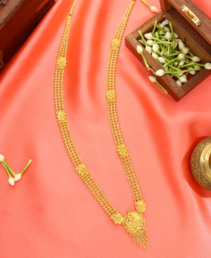 Ornamental Grace Yellow Gold Necklace For Women
