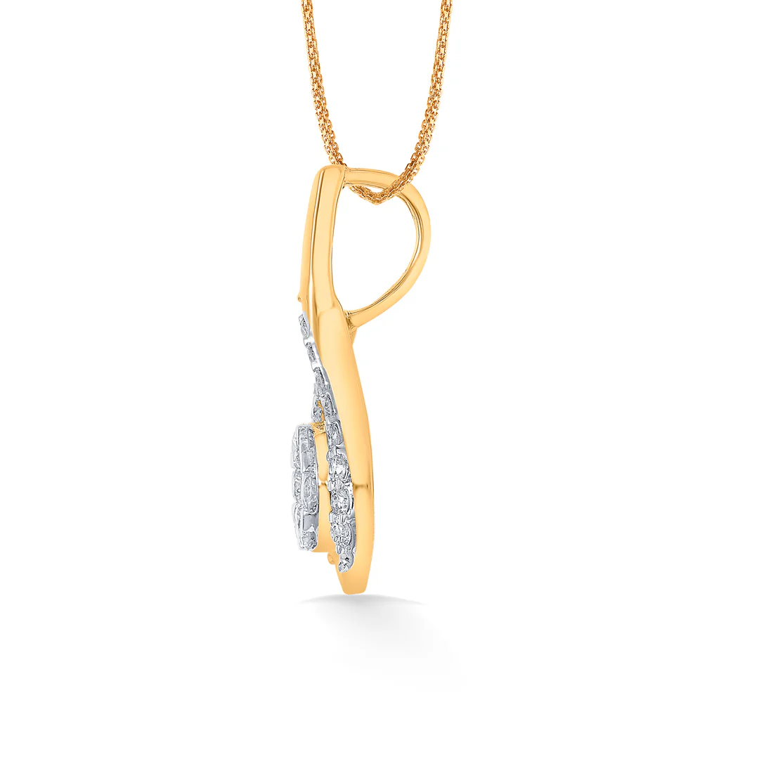 Ornaya Shine Gold & Diamond Modern Necklace - Image 3