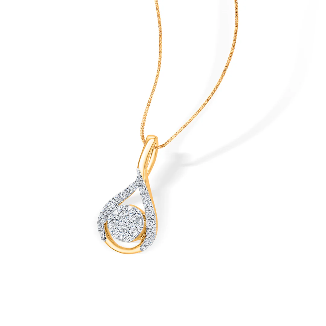 Ornaya Shine Gold & Diamond Modern Necklace - Image 4