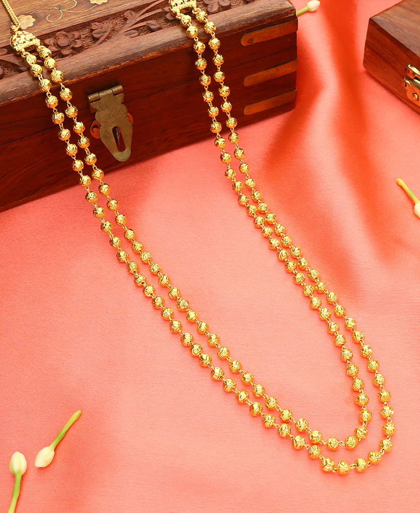 Peshwai Mohan Maal Yellow Gold Necklace For Women - Image 4