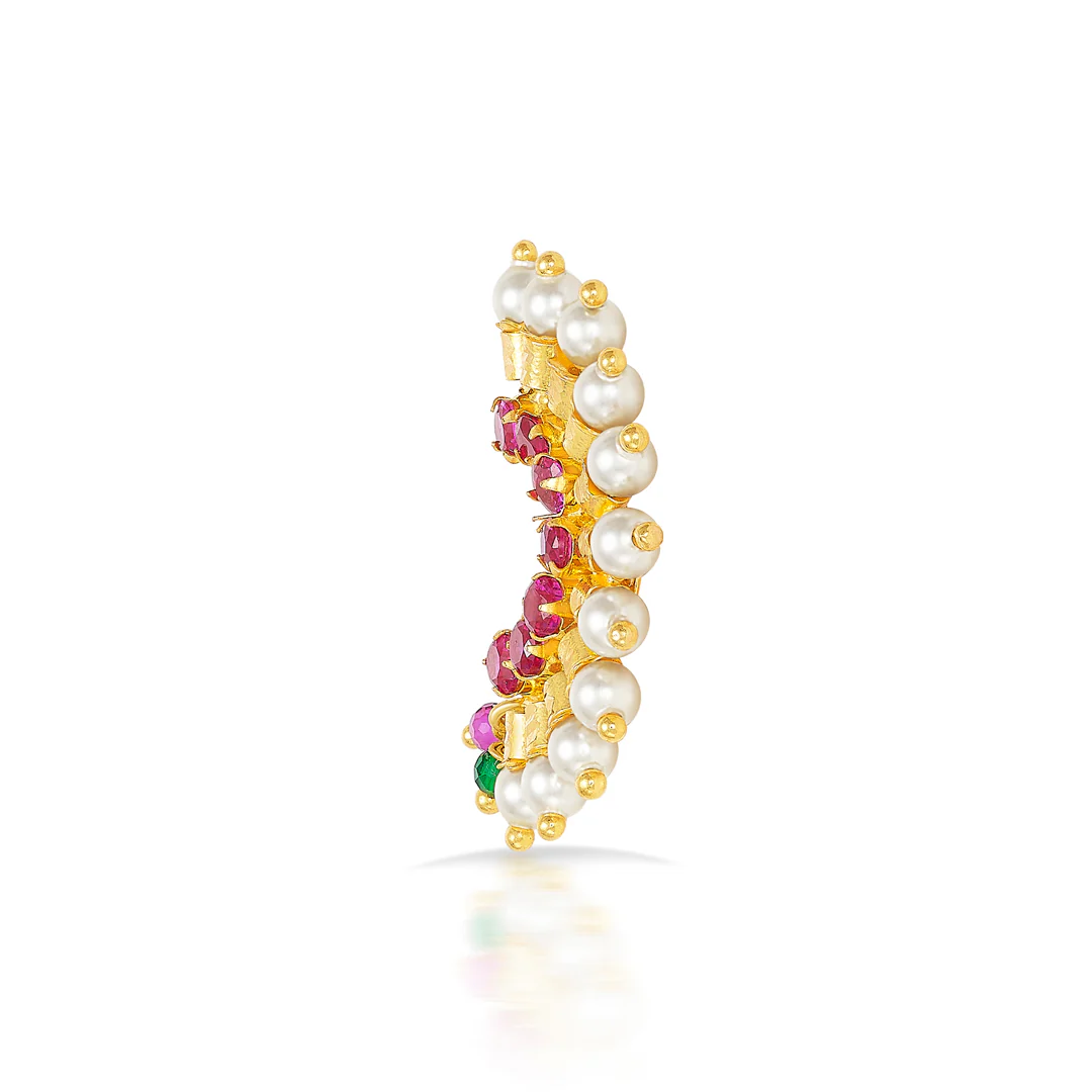 Peshwai Pearl Gold Nath - Image 3