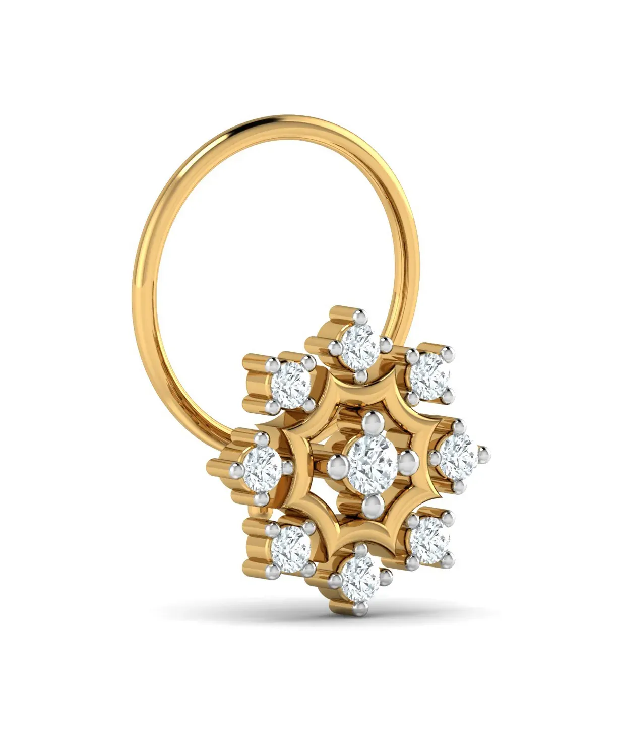 Pretty Round Diamond Nosepin - Image 4