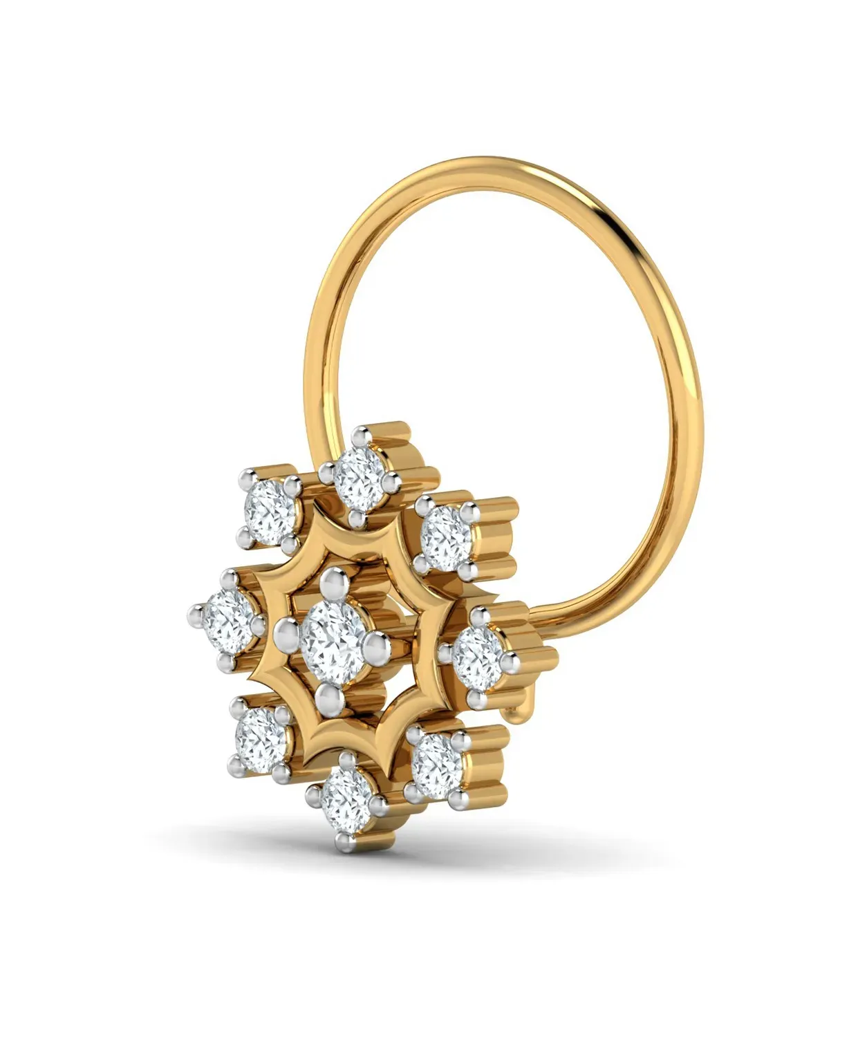 Pretty Round Diamond Nosepin - Image 5
