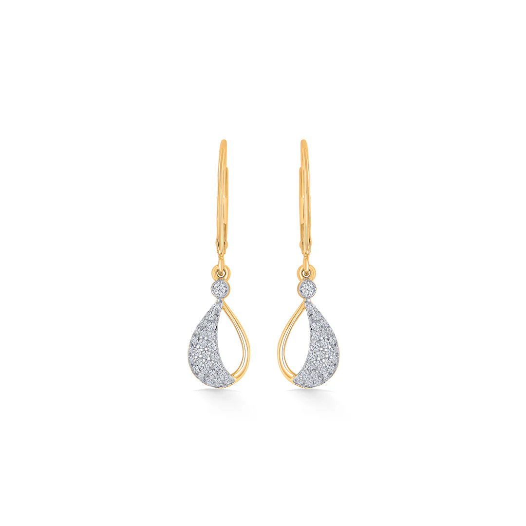 Raindrop Radiance Gold & Diamond Hoops & Huggies Earring