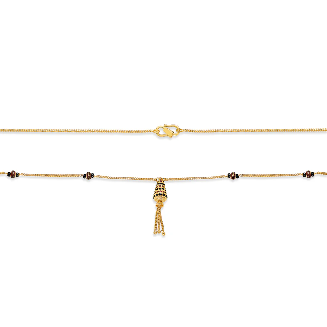 Regal Unity 22 Karat (916) Yellow Gold Modern Mangalsutra For Women - Image 3