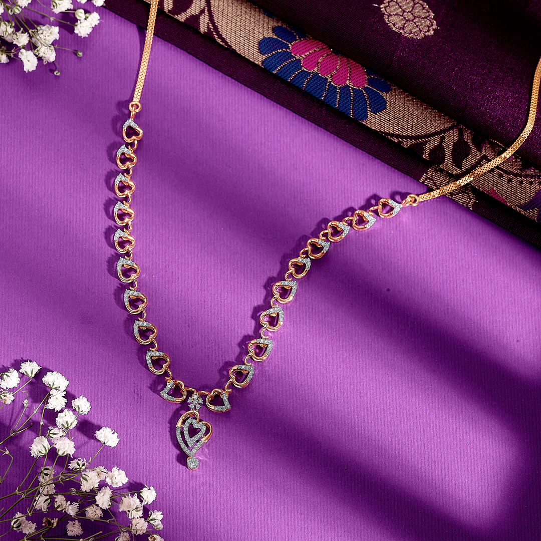 Round Reverie Gold & Diamond Short Necklace