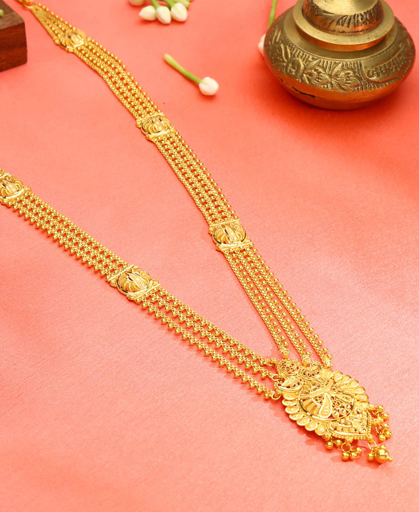Sanskriti Glow Yellow Gold Necklace For Women - Image 3