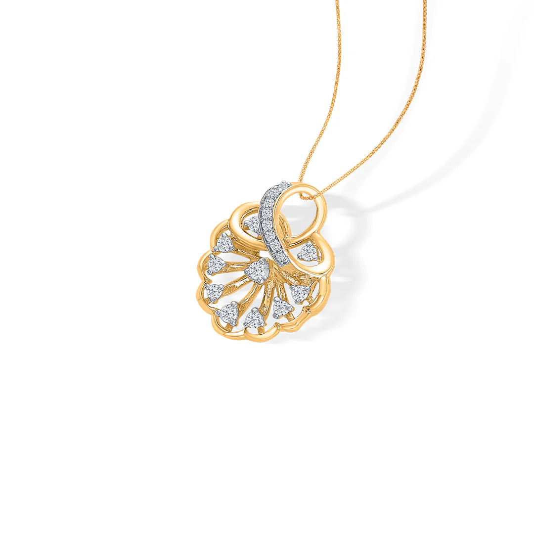 Shella Shine Gold & Diamond Classic Pendant - Image 4