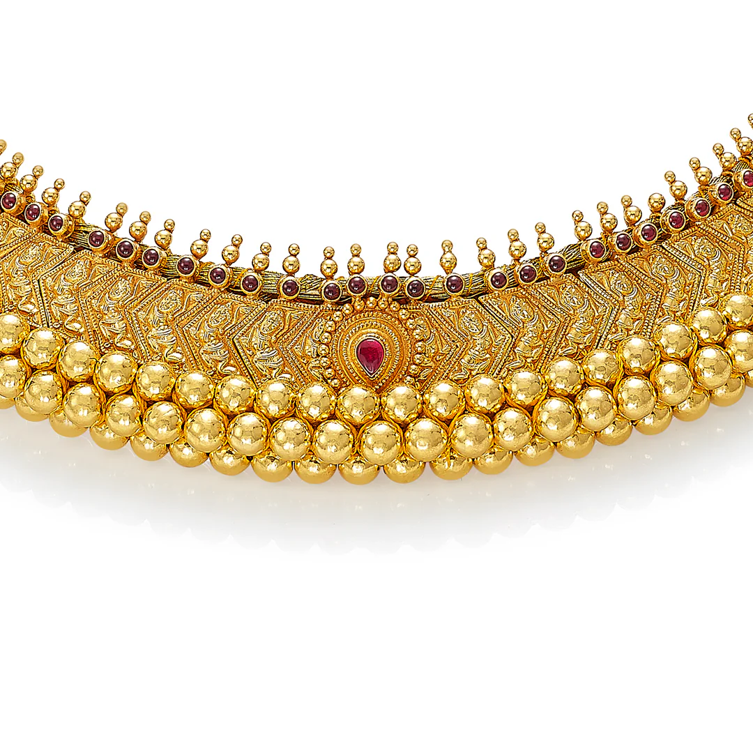 Shringarika Vajratik Gold Choker Necklace - Image 4
